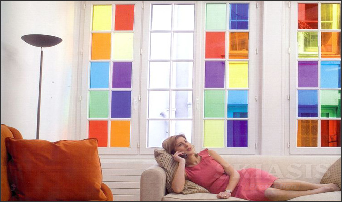 Εφαρμογή έγχρωμης διαφάνειας — δείγμα έργου